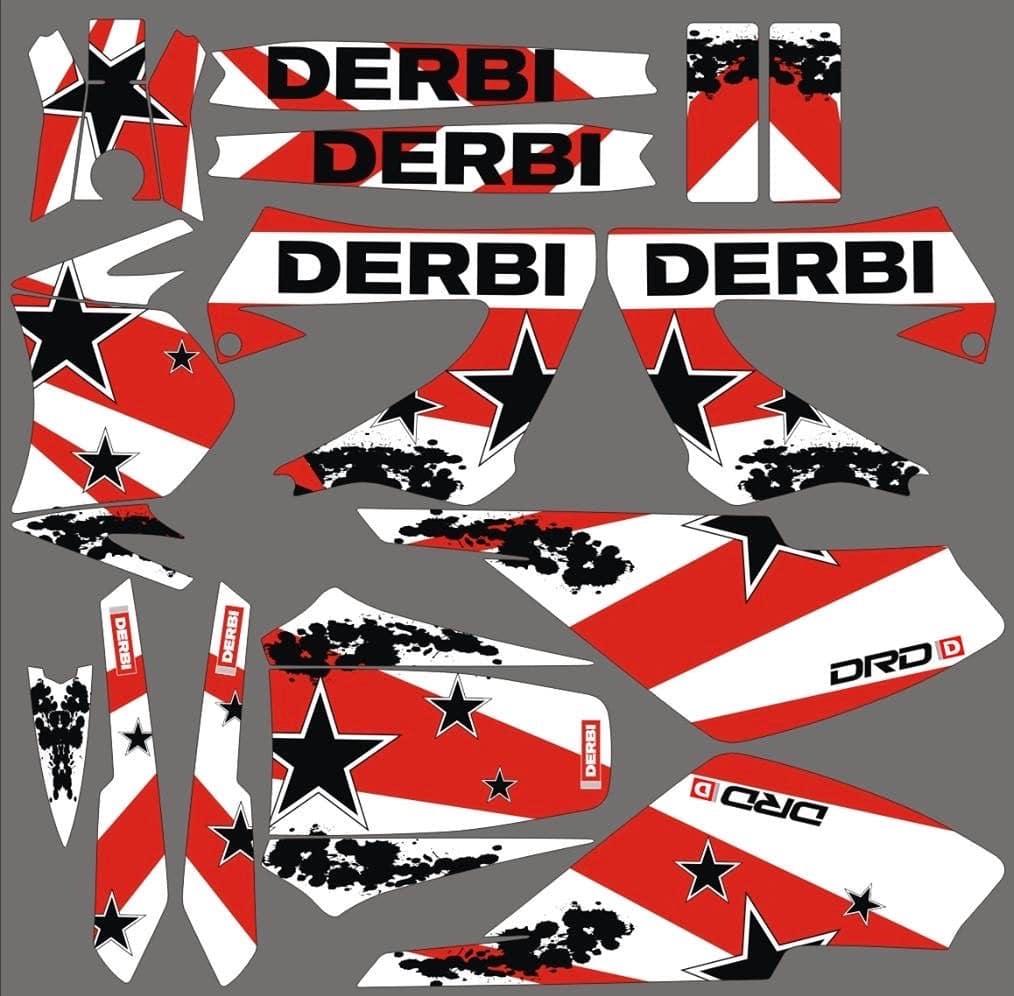 kit grafiche DERBI XTREME XRACE AVANT 2011 - STELLA BIANCA