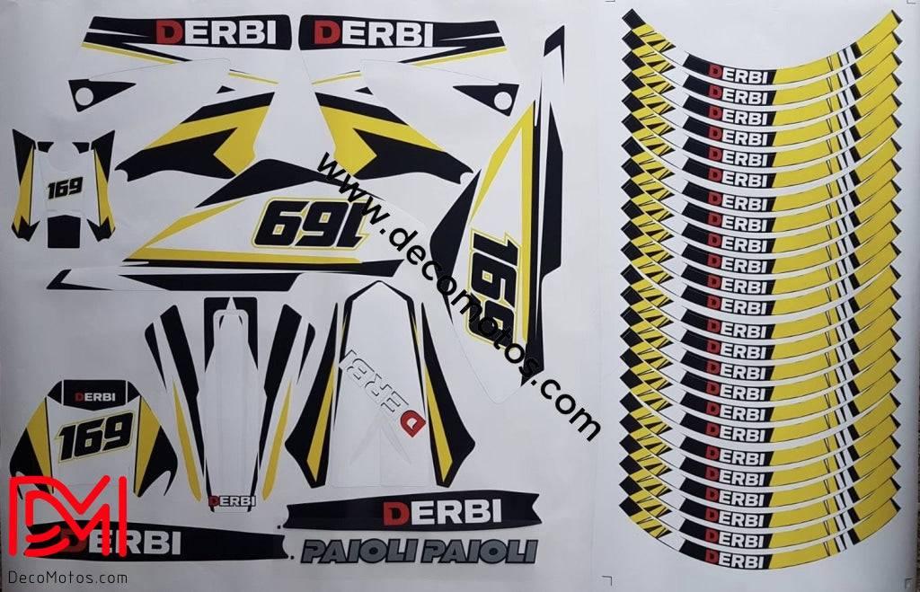 Kit Déco DERBI XTREME XRACE AVANT 2011 - YELLOW