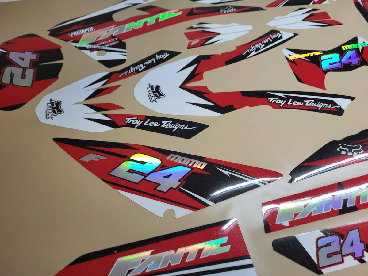 Fantic 50/125 XM / XE 2017-2022 Deco Kit - RED WHITE