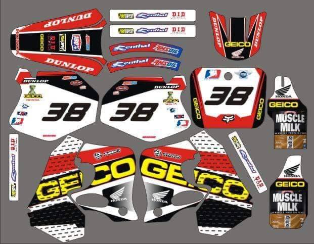Kit Déco HONDA CR 125-250 1992-1994 - GEICO