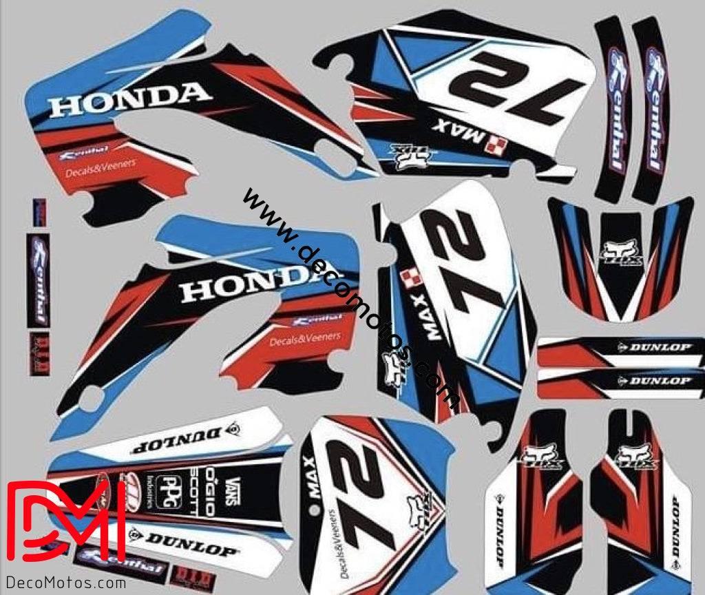 Honda CR 125-250 2000-2001 Deco Kit - Red Blue