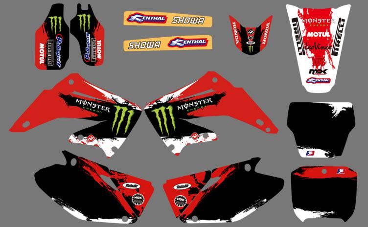 Kit Déco HONDA CR 125-250 2002-2013 - RED MONSTER