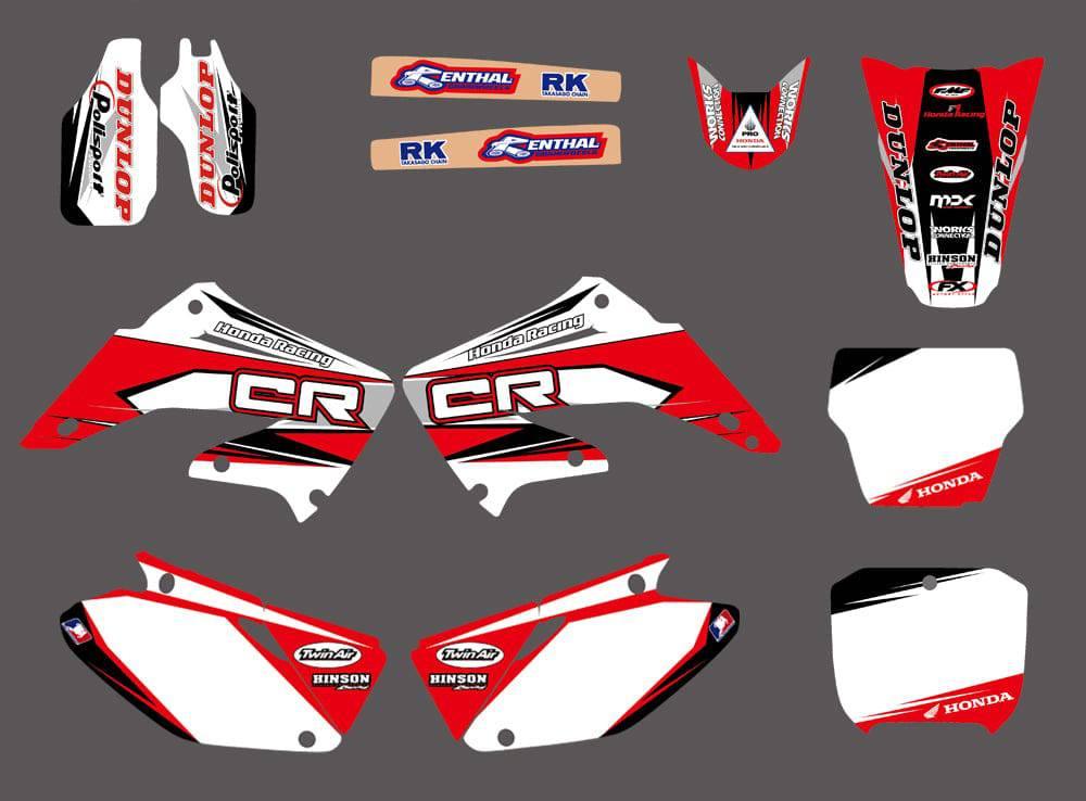 Kit Déco HONDA CR 125-250 2002-2013 - WHITE RED