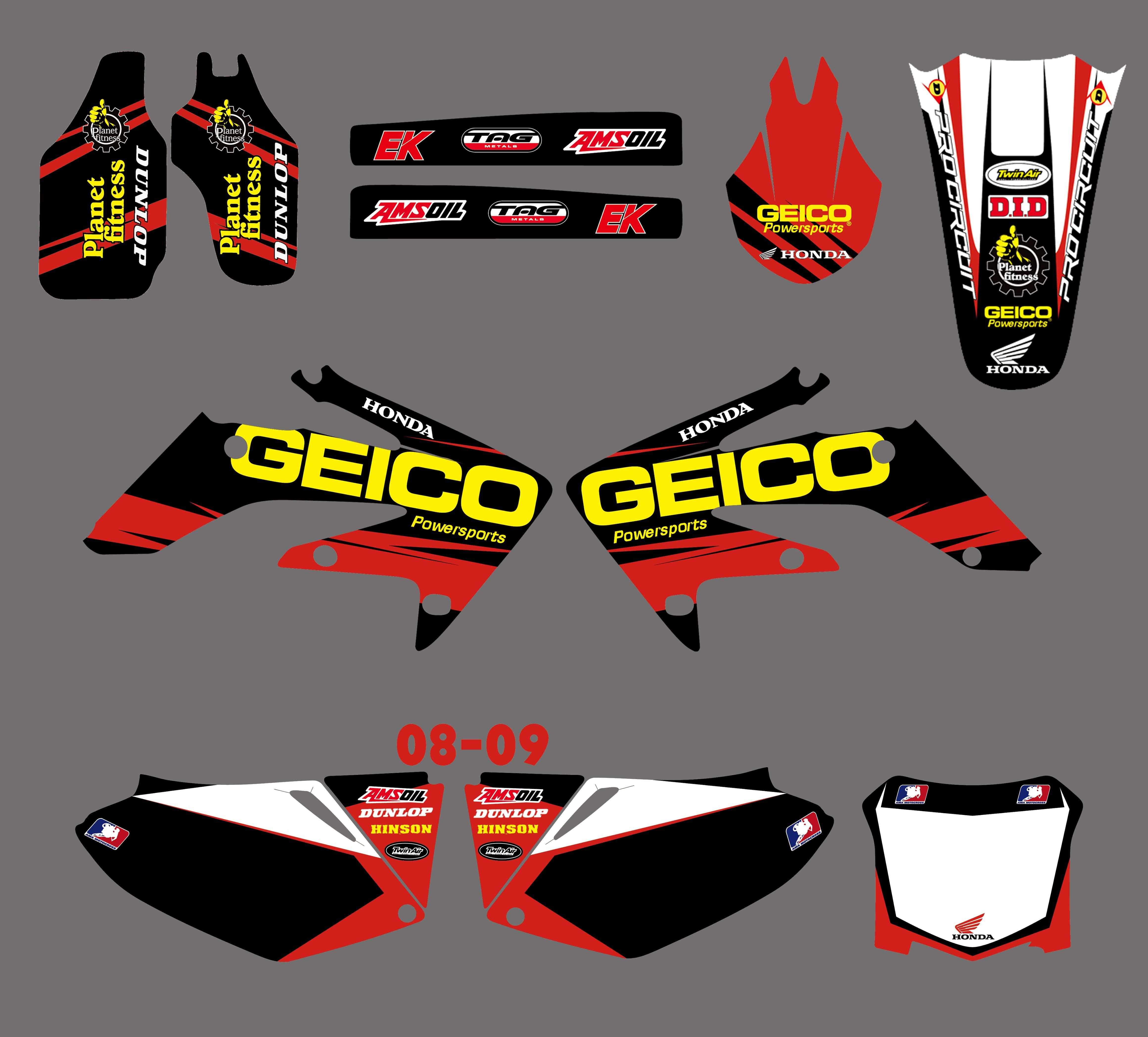 Honda CRF 250 2004-2009 GEICO decoration kit