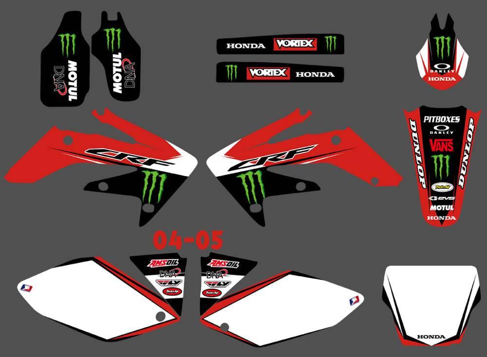 Kit déco HONDA CRF 250 2004-2009 RED MONSTER