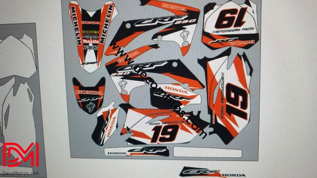 kit grafiche HONDA CRF 250 2010 ROSSO