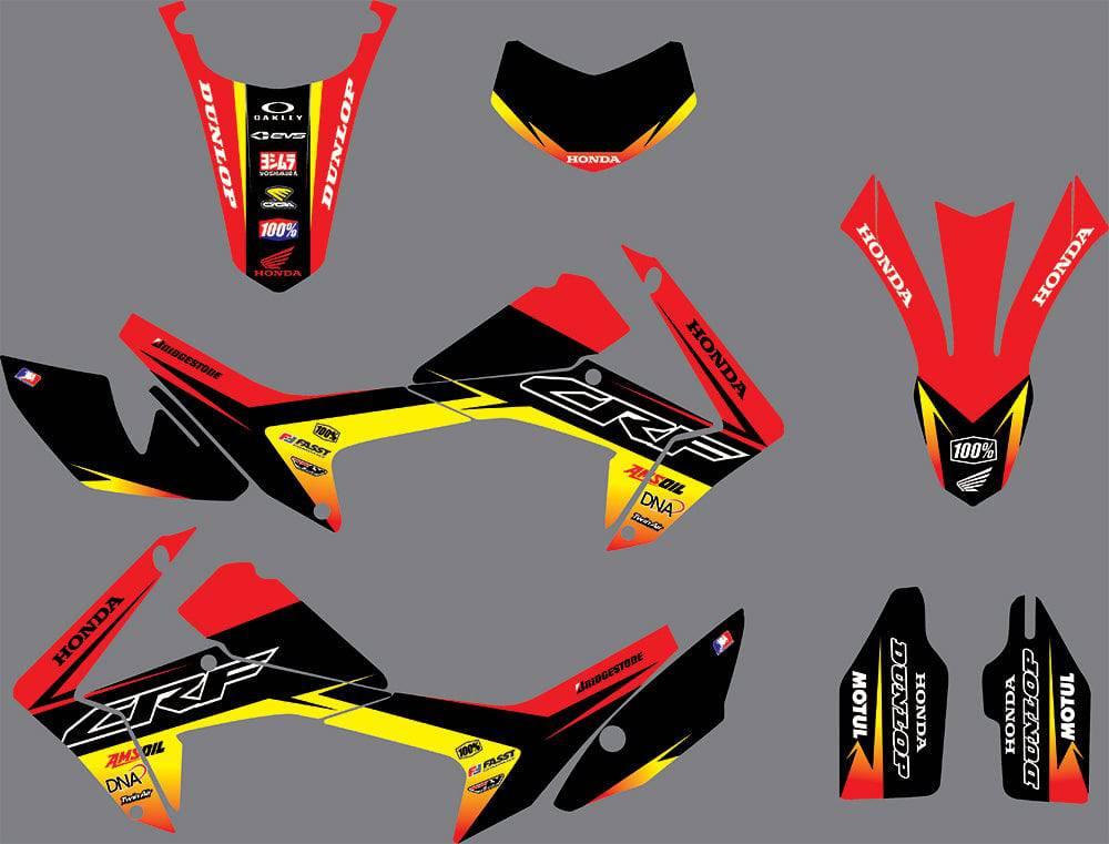 kit gráfico HONDA CRF 250 L 2012-2018- RED YELLOW