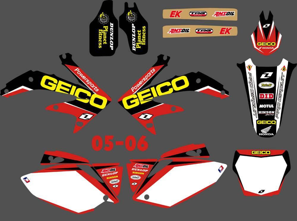 Kit Déco HONDA CRF 450 2005-2008 GEICO #2