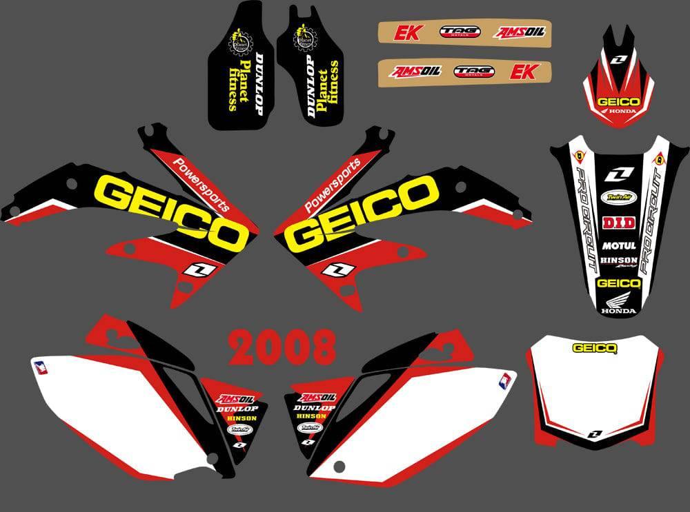 Kit Déco HONDA CRF 450 2005-2008 GEICO #2