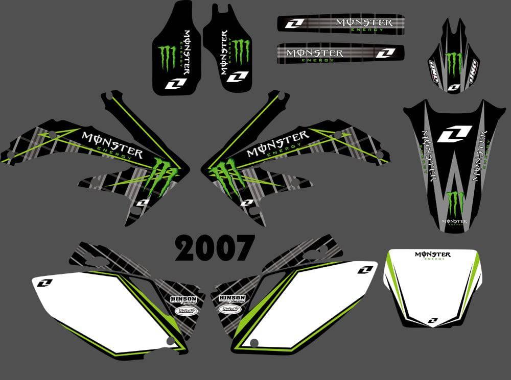kit gráfico HONDA CRF 450 2005-2008 GREEN MONSTER