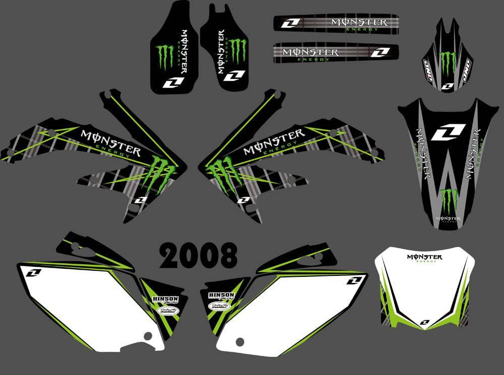kit gráfico HONDA CRF 450 2005-2008 GREEN MONSTER