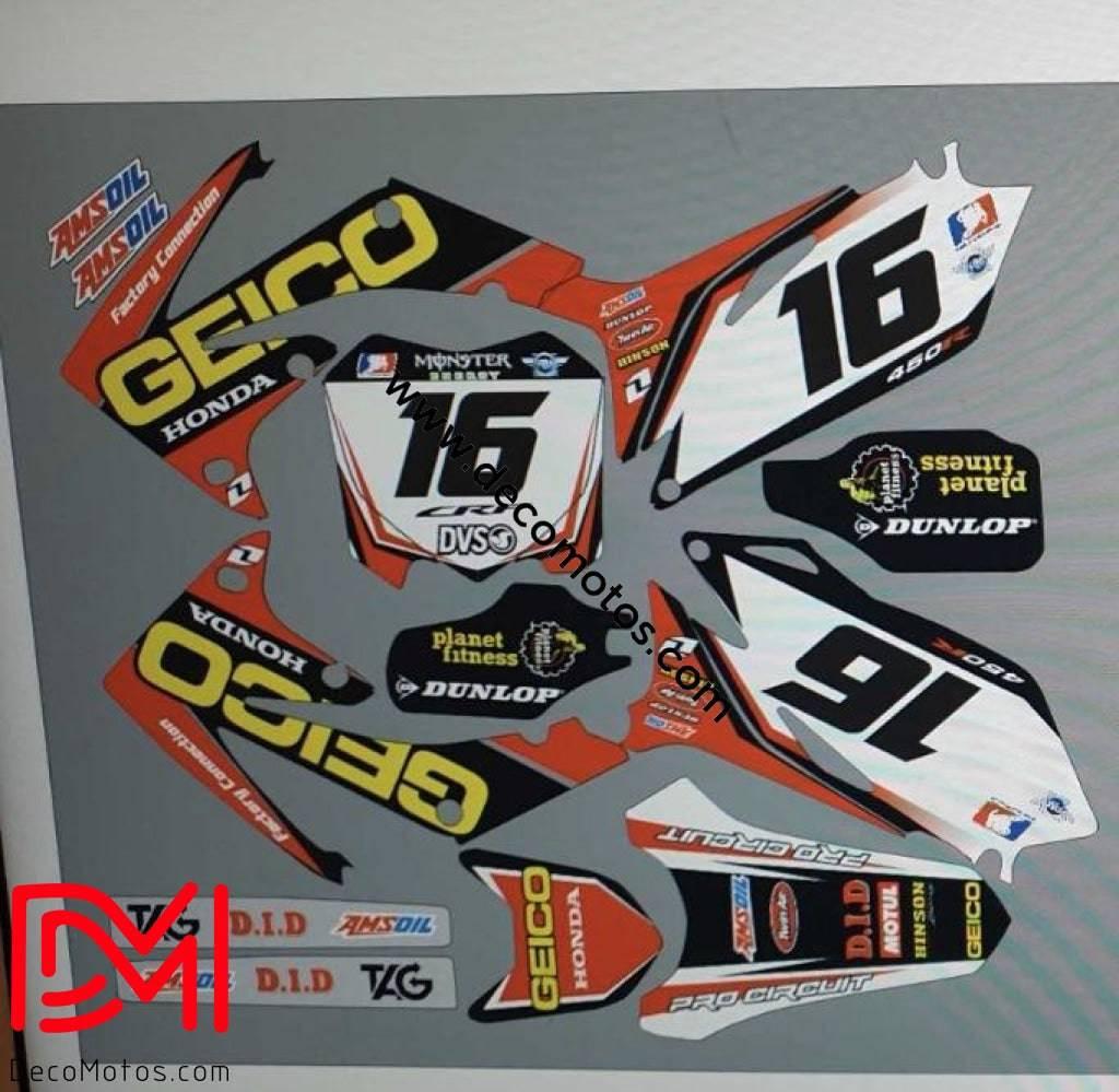 Dekor-Kit HONDA CRF 450 2010 GEICO