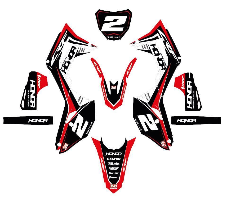 Dekor-Kit HONDA CRF ROT