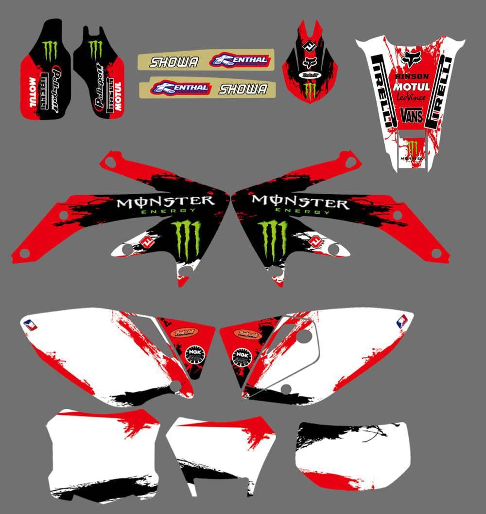 graphics kit HONDA CRF450X 2004-2016 MONSTER RED