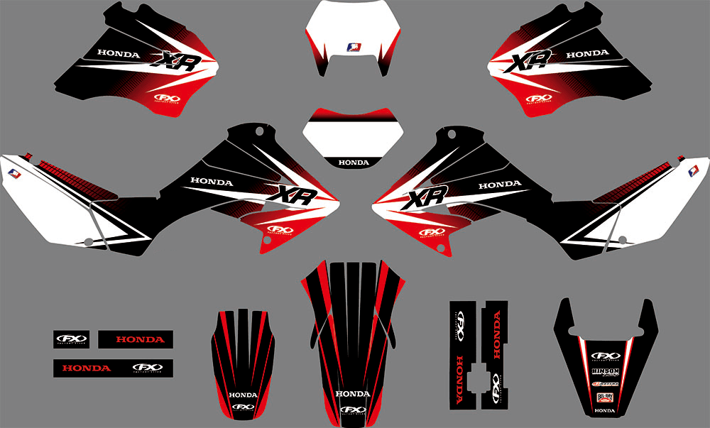 kit gráfico HONDA XR 250 2006-2018 ROJO