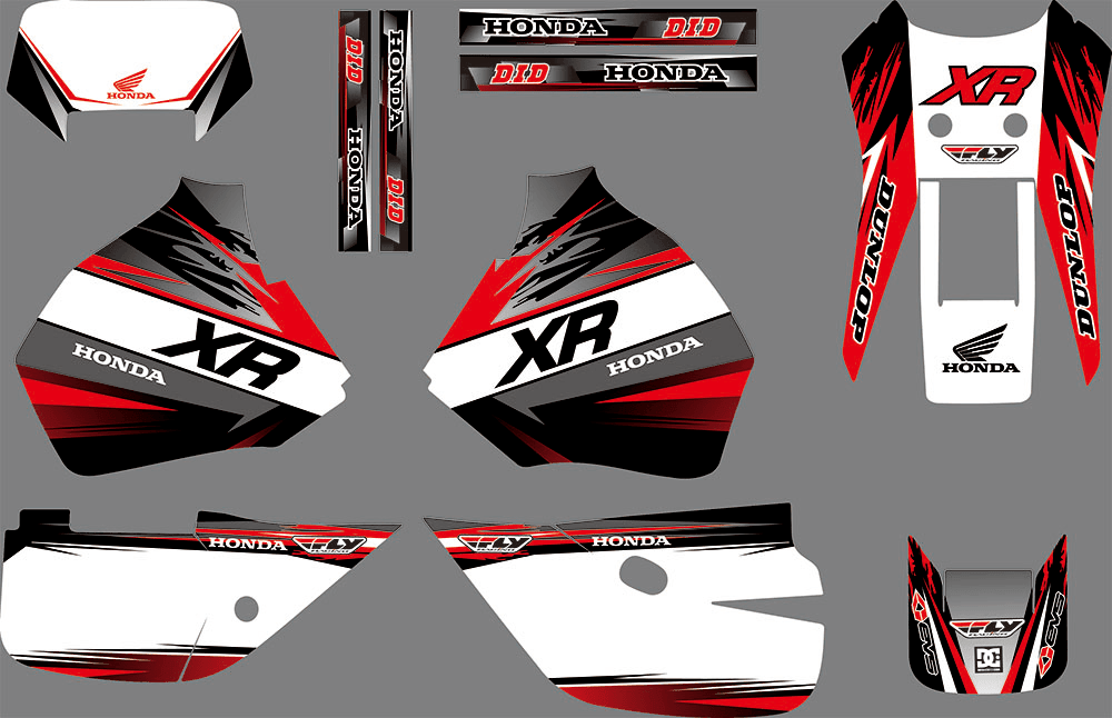 Dekor-Kit HONDA XR 650 L 2015-2020 GRAU ROT