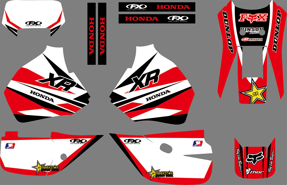 Dekor-Kit HONDA XR 650 L 2015-2020 ROT WEISS