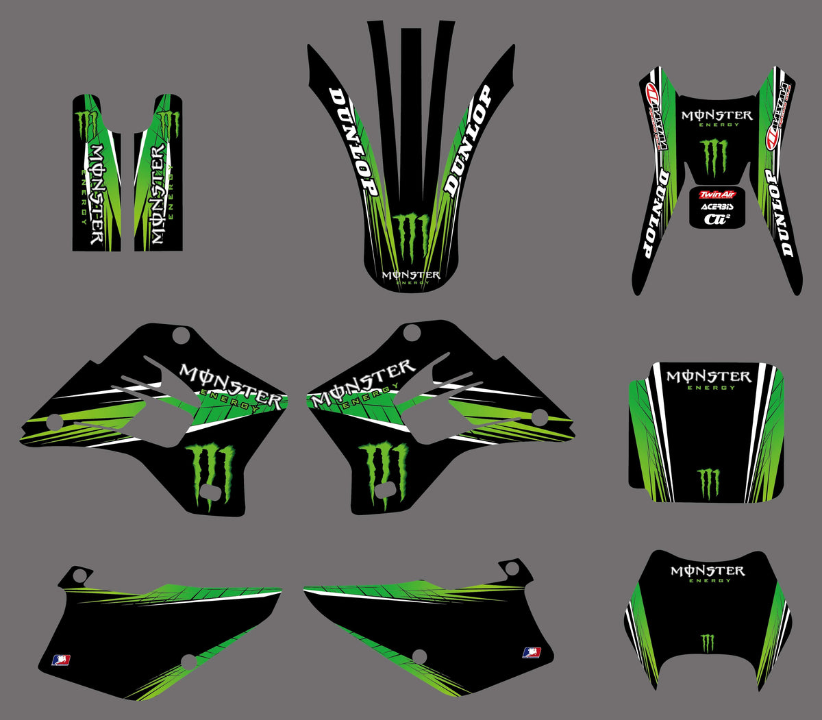 Kit déco KAWASAKI KDX 200-220 1995-2005 Monster