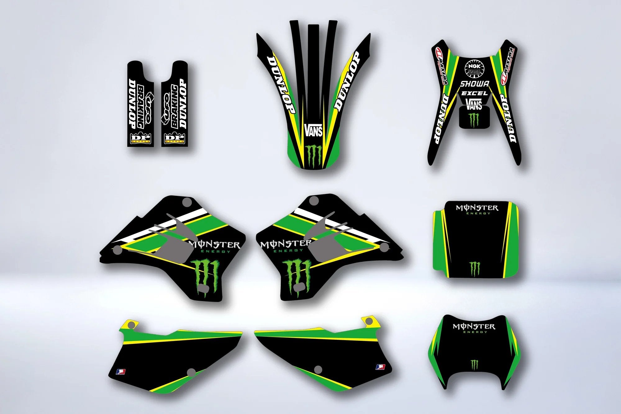 Graphics kit KAWASAKI KDX 200-220 1995-2005 - MONSTER #3