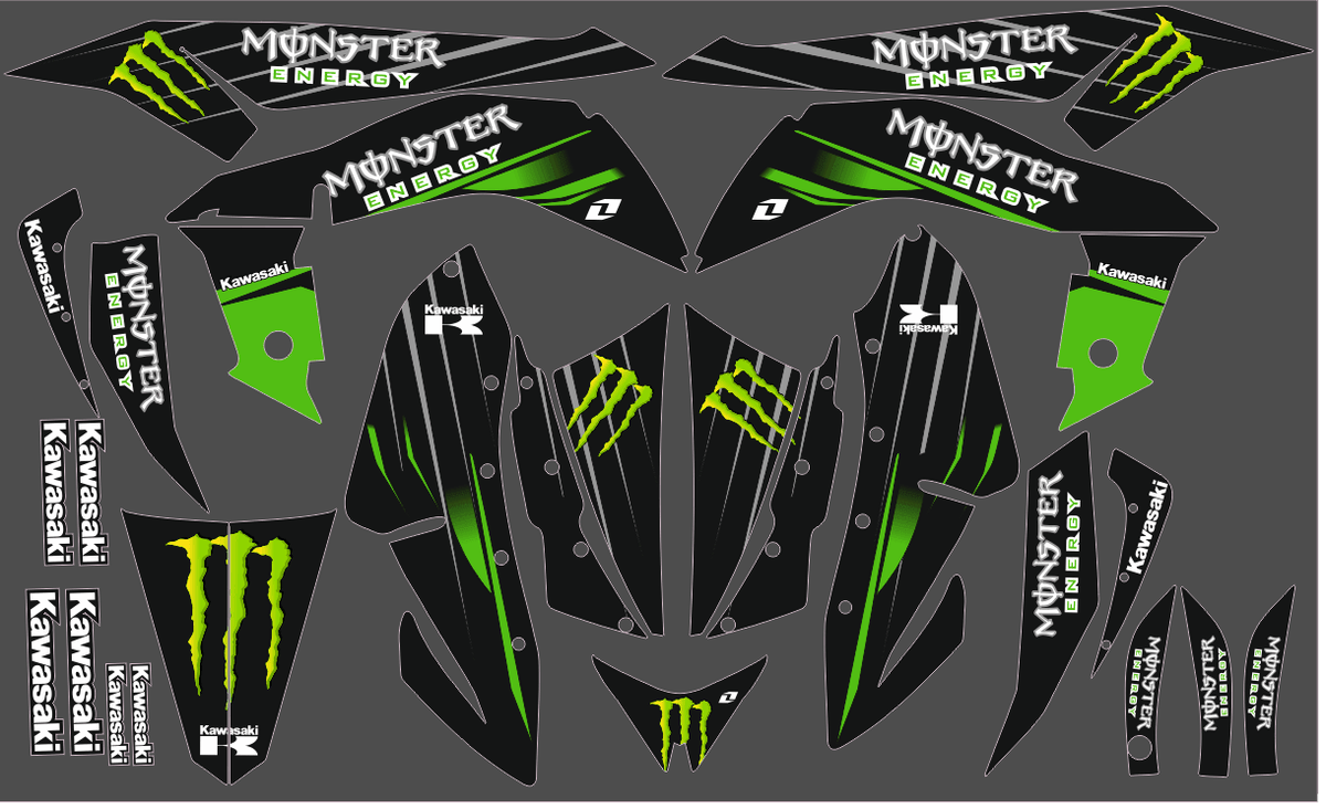 Dekor-Kit KAWASAKI KFX 450 2006-2012 - MONSTER