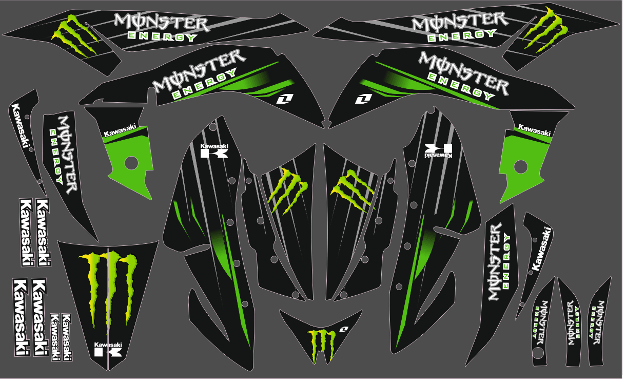 Dekor-Kit KAWASAKI KFX 450 2006-2012 - MONSTER