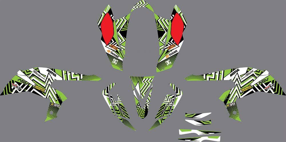 Dekor-Kit KAWASAKI KFX 450 - GRÜN WEISS