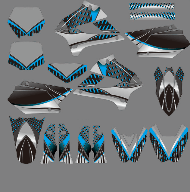 Kit Deco KAWASAKI KLX 250 2008-2018 GREY BLUE