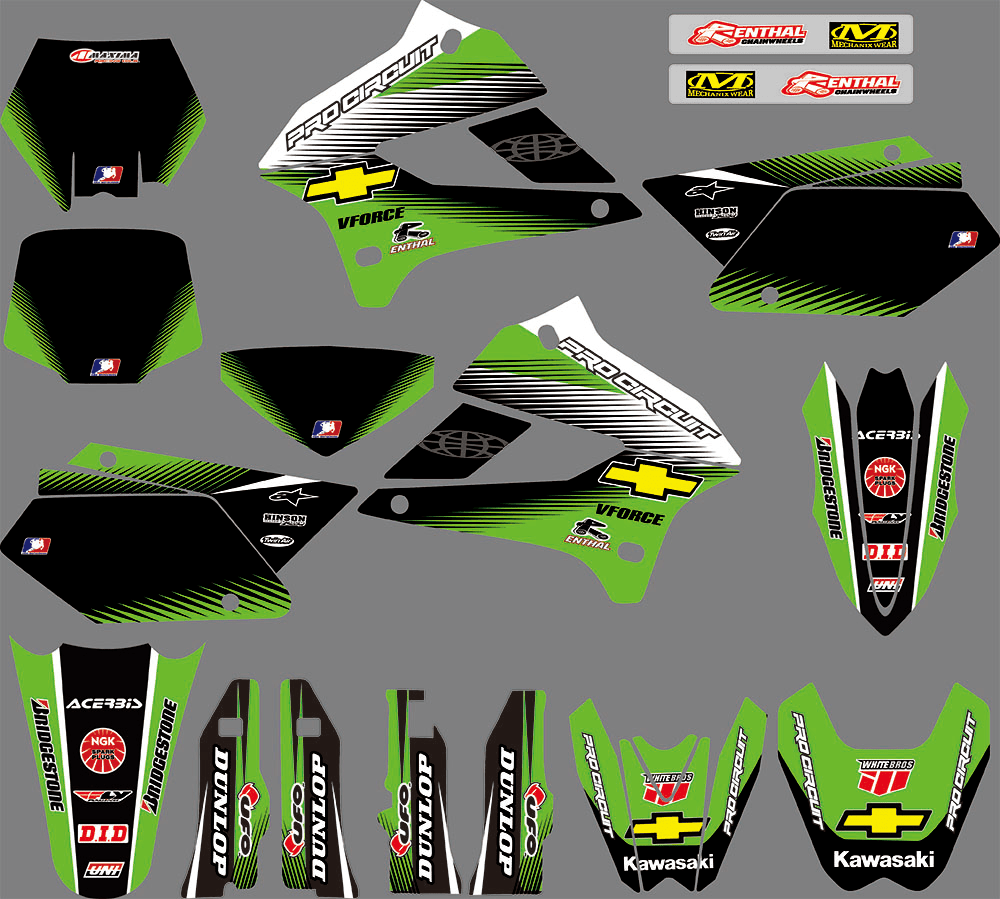 kit gráfico KAWASAKI KLX 250 2008-2018 PRO CIRCUIT