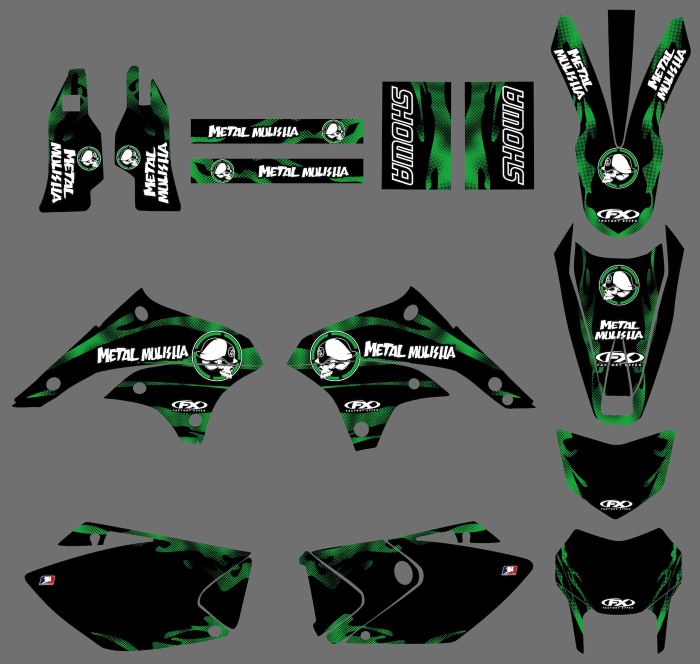 Dekorationskit METAL MULISHA - KAWASAKI KLX 450 2008-2018