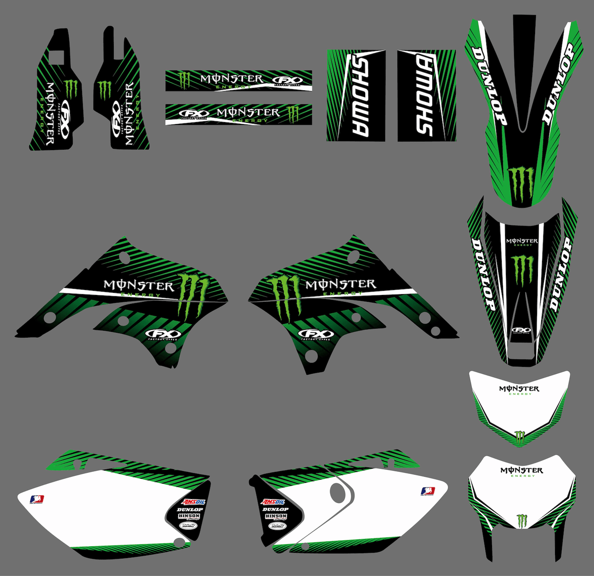 Kit Déco MONSTER #2 - KAWASAKI KLX 450 2008-2018