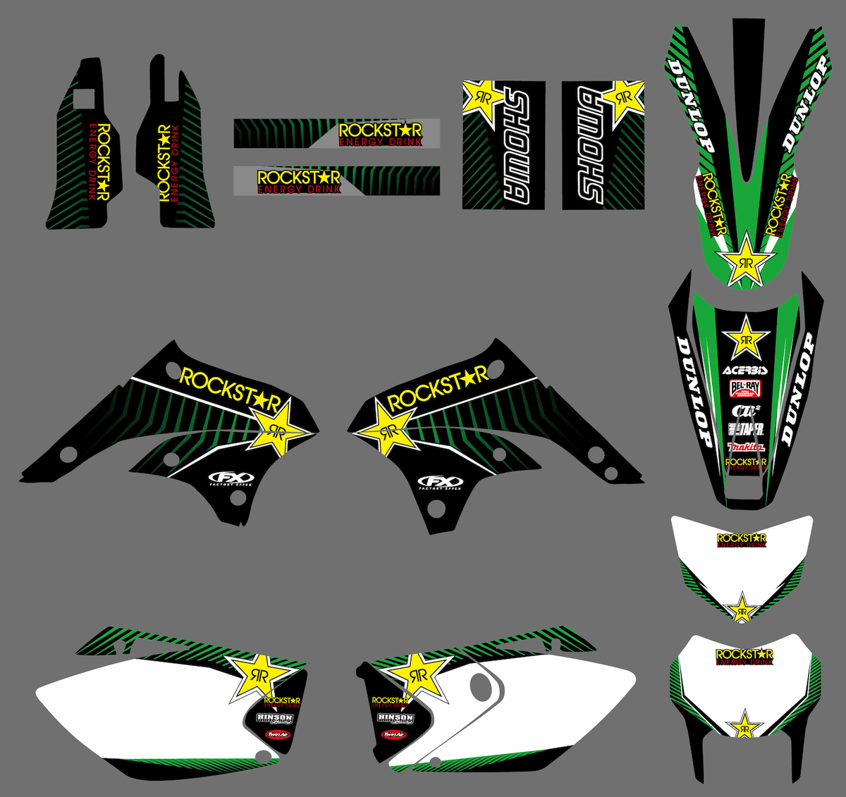 Kit Déco ROCKSTAR - KAWASAKI KLX 450 2008-2018