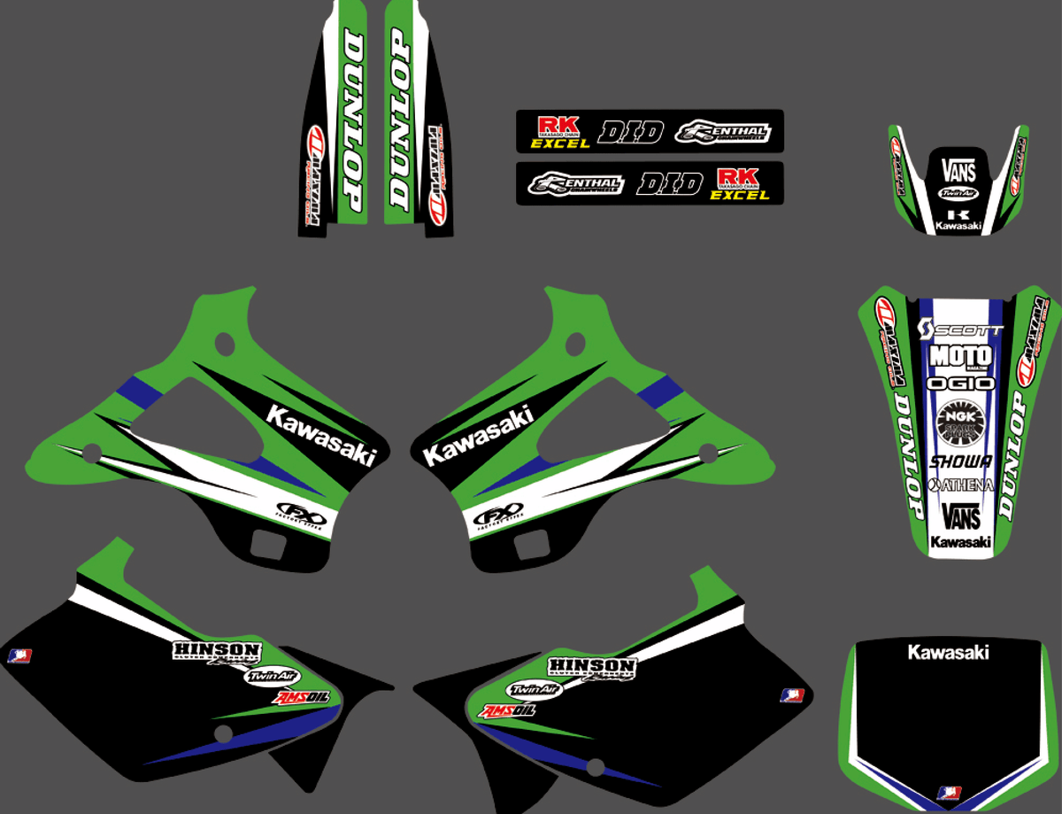 Kit déco KAWASAKI KX 125-250 1994-1998 ORIGINE #2