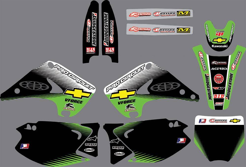 Kit Déco KAWASAKI KX 125-250 2003-2012 CHEVROLET
