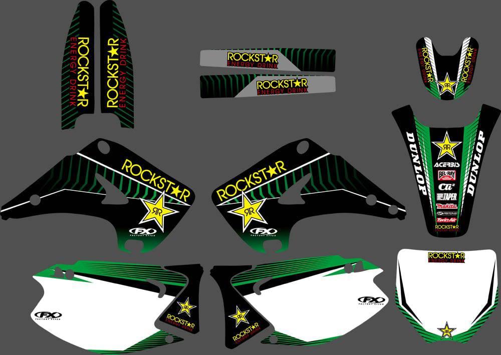 Kit Déco KAWASAKI KX 125-250 2003-2012 ROCKSTAR