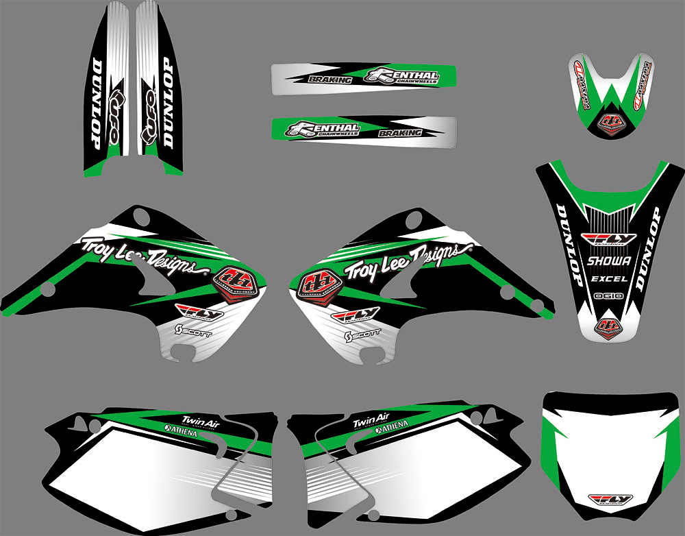 graphics kit KAWASAKI KX 125-250 2003-2012 - TROY LEE