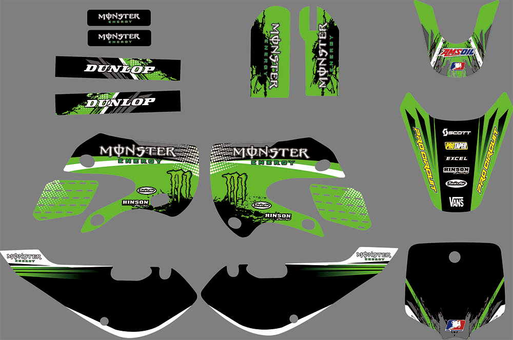 graphics kit KAWASAKI KX 65 (2000-2013) KLX 110 (2000-2009) MONSTER #2
