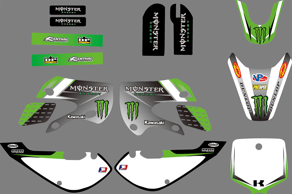 Kit Déco KAWASAKI KX 65 (2000-2013) KLX 110 (2000-2009) MONSTER