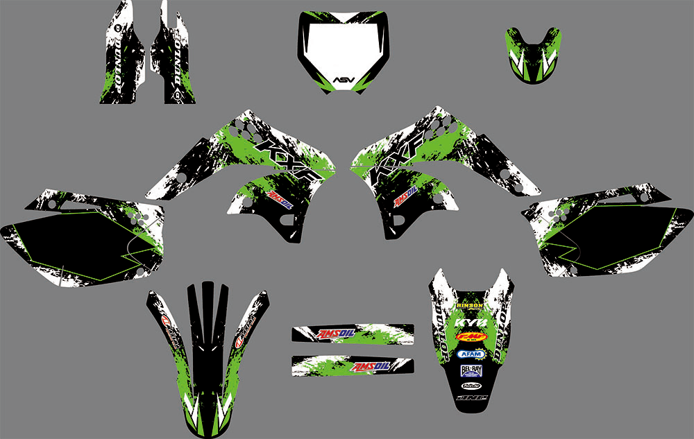 Kit Déco KAWASAKI KXF 250 2006-2008 GREY FACTORY