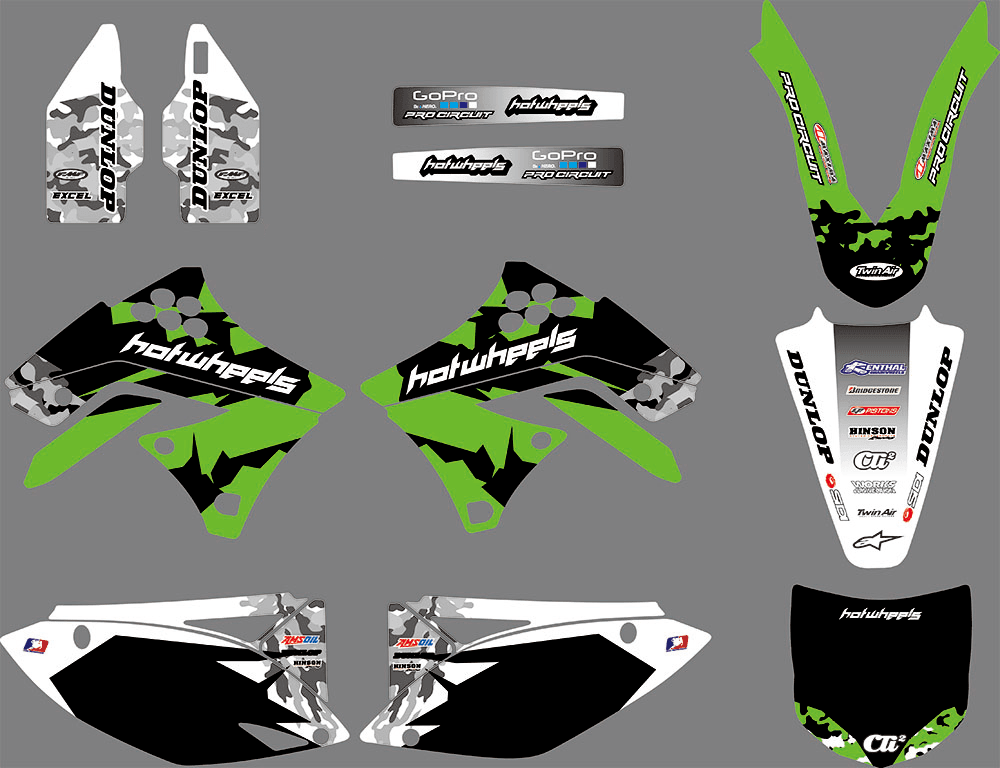 Kit Déco KAWASAKI KXF 250 2009-2012 HOTWHEEL
