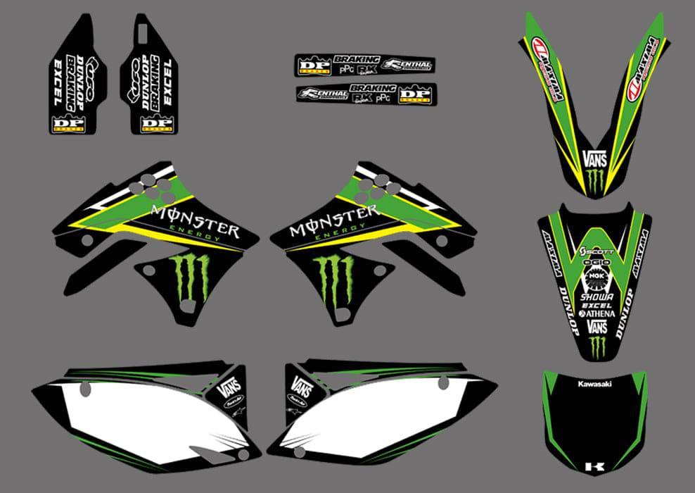 Kit Déco KAWASAKI KXF 250 2009-2012 - MONSTER #1