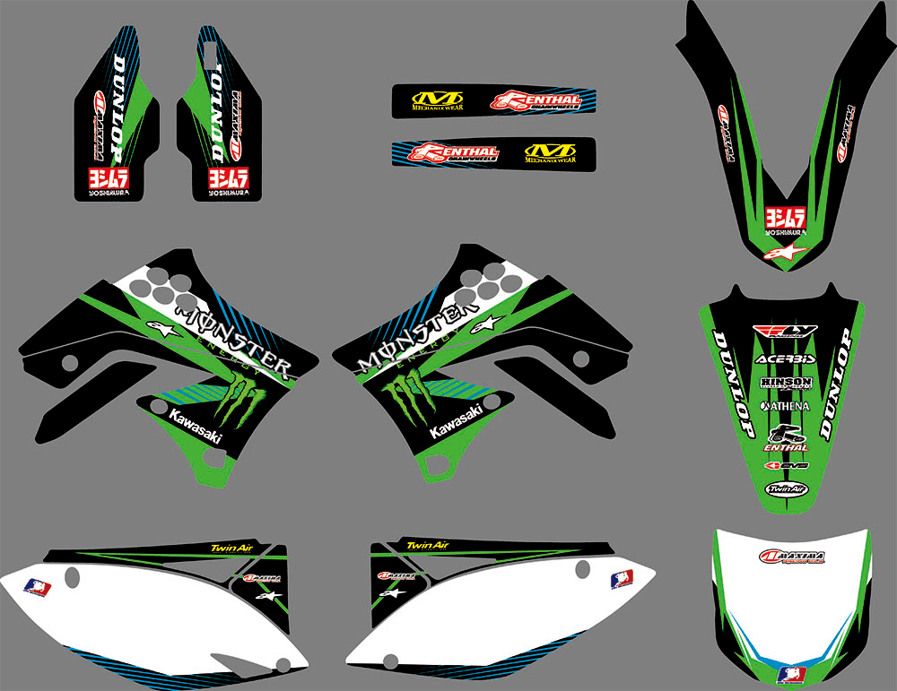 Kit Déco KAWASAKI KXF 250 2009-2012 - MONSTER #6