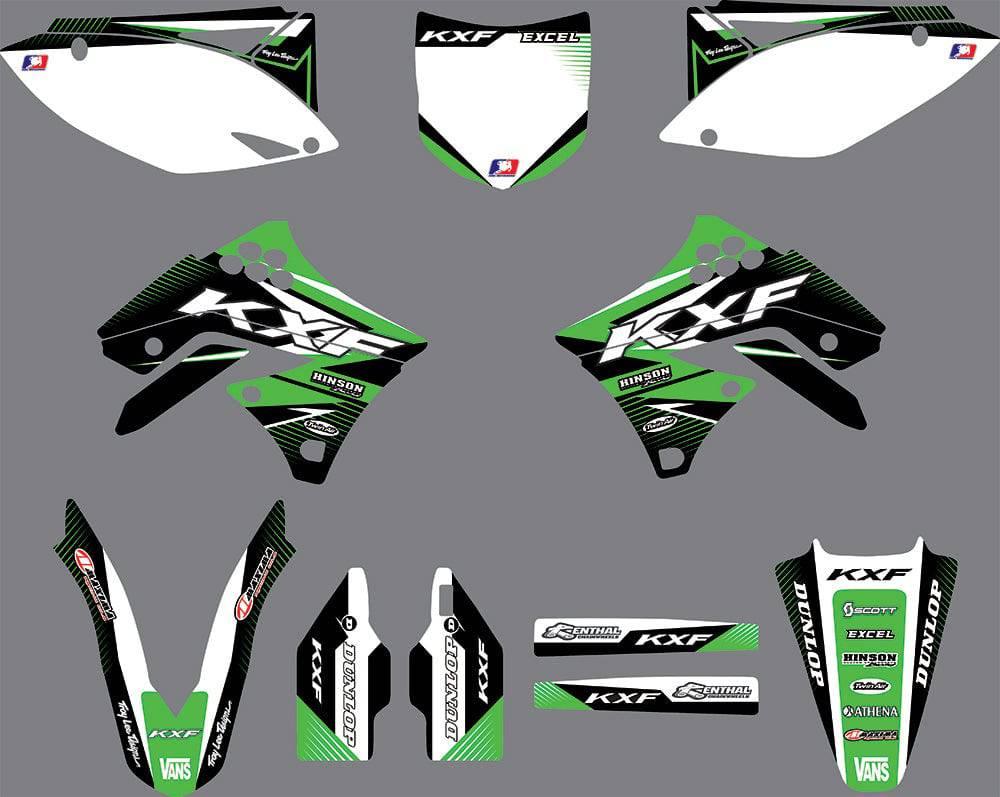 Kit Déco KAWASAKI KXF 250 2009-2012 ORIGINE