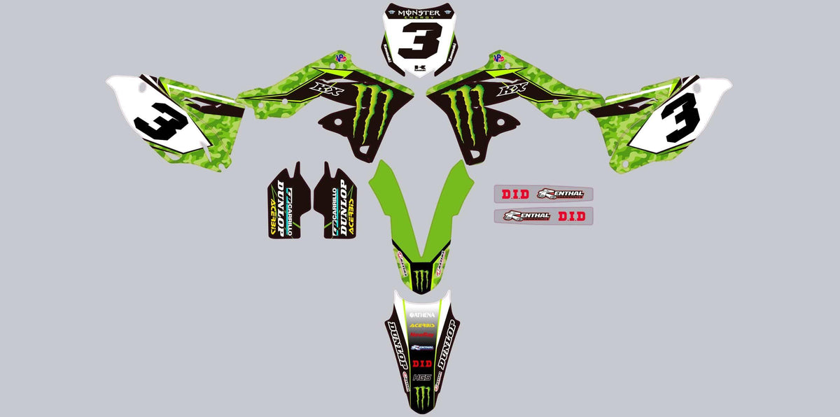 Kit Déco KAWASAKI KXF 250 2013-2016 MONSTER #99