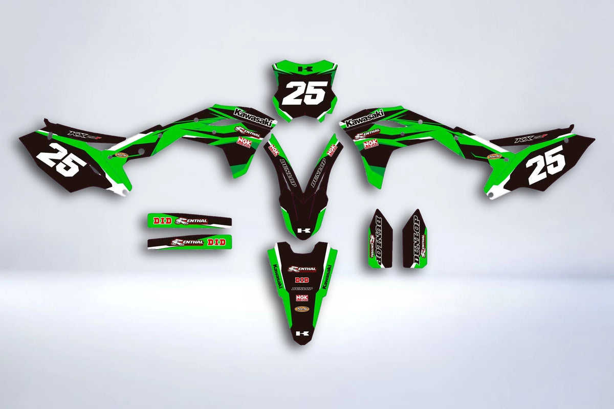 kit gráfico KAWASAKI KXF 250 2017-2020 COMPLETO VERDE