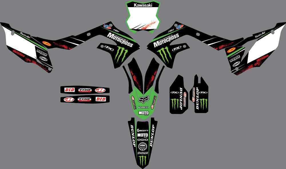 Kit Déco Kawasaki KXF 250 2021-2024 & KXF 450 2019-2023 MONSTER