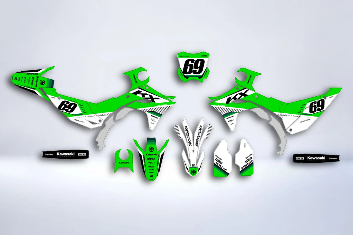 kit gráfico KAWASAKI KXF 250 2025 & KXF 450 2024-2025 - KRYZON