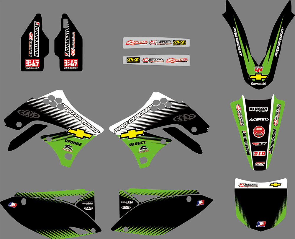 kit grafiche KAWASAKI KXF 450 2009-2011 PRO CIRCUIT