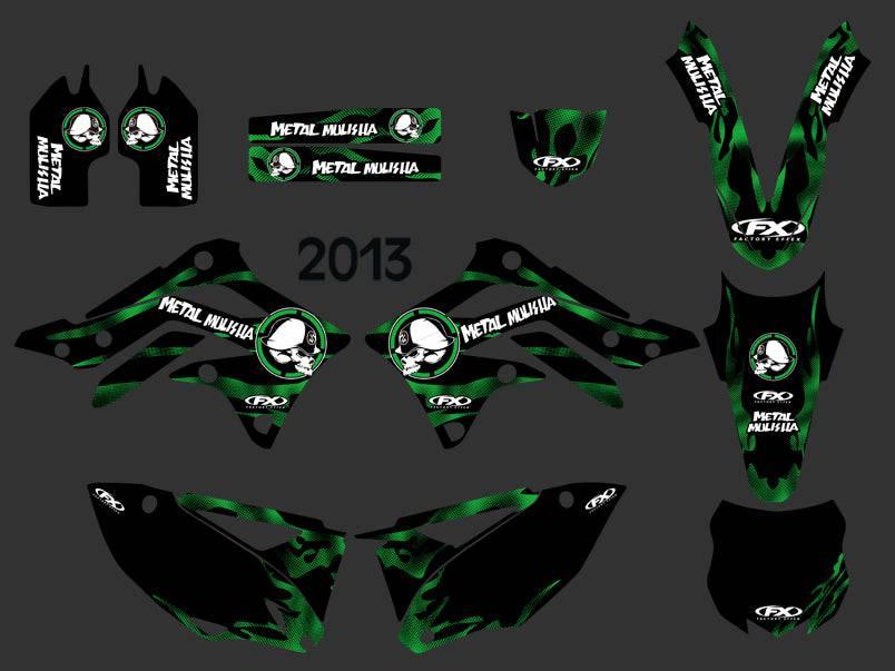 Dekor-Kit KAWASAKI KXF 450 2012-2013 METAL MULISHA