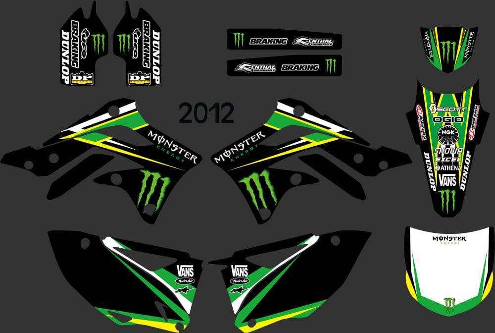 kit grafiche KAWASAKI KXF 450 2012-2013 MONSTER #3