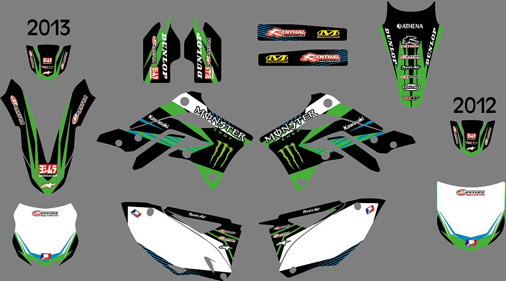kit gráfico KAWASAKI KXF 450 2012-2013 MONSTER #99